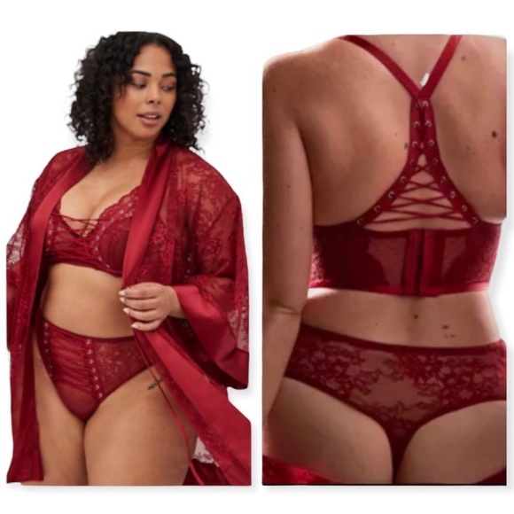 NWT TORRID LACE UP BRALETTE AND PANTY SET - Picture 2 of 6